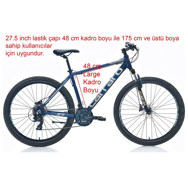 Carraro Force 720 HD Siyah-Turuncu 21 Vites 27.5 Jant Erkek Dağ Bisikleti - Görsel 4