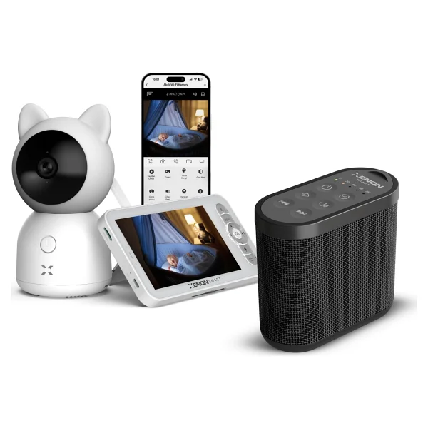 Xenon Smart Akıllı Monitörlü Bebek Kamerası Ve Beyaz Gürültü Pış Pış Sesi Bebek Uyku Arkadaşı Seti - Görsel 8