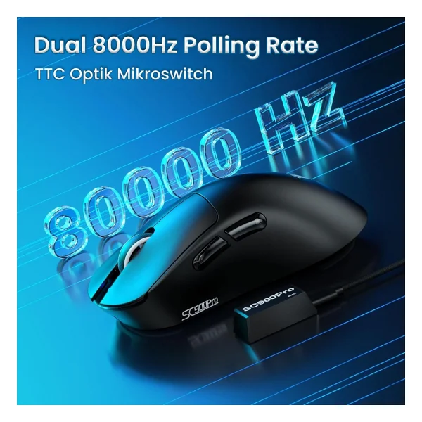Aula Sc900 Pro Siyah Şarjlı Optik Kablolu/Kablosuz Oyuncu Mouse - Görsel 6