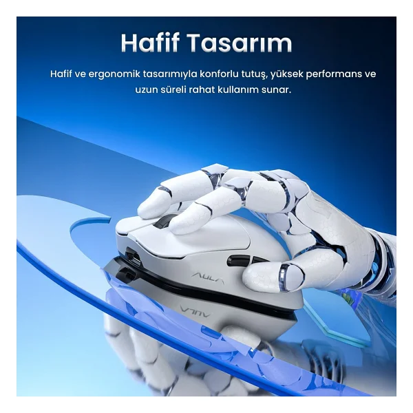 Aula Sc380pro Şarjlı Ergonomik Optik Kablolu/Kablosuz Oyuncu Mouse - Görsel 5