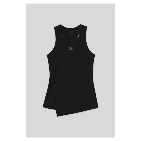 Tommy Life Standart Kalıp O Yaka 2li Paket Siyah-Beyaz Kadın Spor Atlet - 97256 - Görsel 2