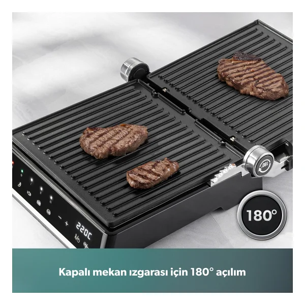 Homend Grilliant 1341h 2000 W Inox Izgara Ve Tost Makinesi - Görsel 8