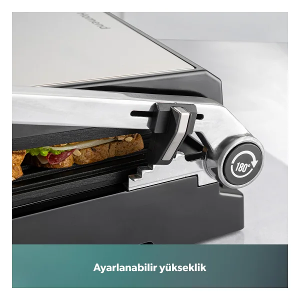Homend Grilliant 1341h 2000 W Inox Izgara Ve Tost Makinesi - Görsel 9