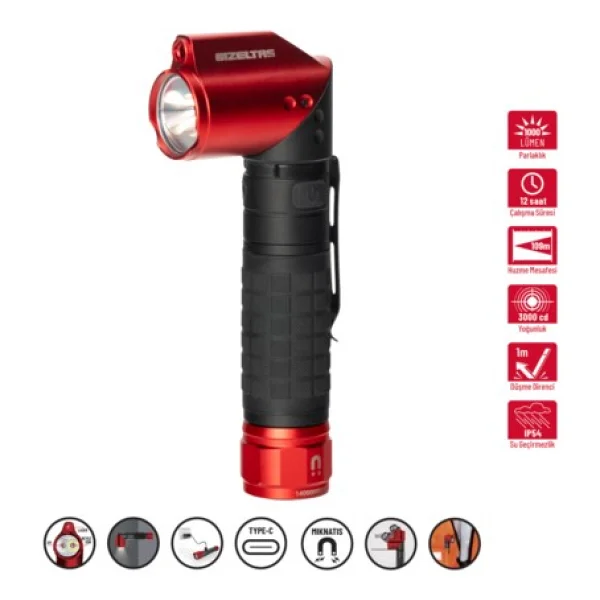 İzeltaş Izeltaş 1000 Lm Pro LED El Feneri 14000 005345 - Görsel 4