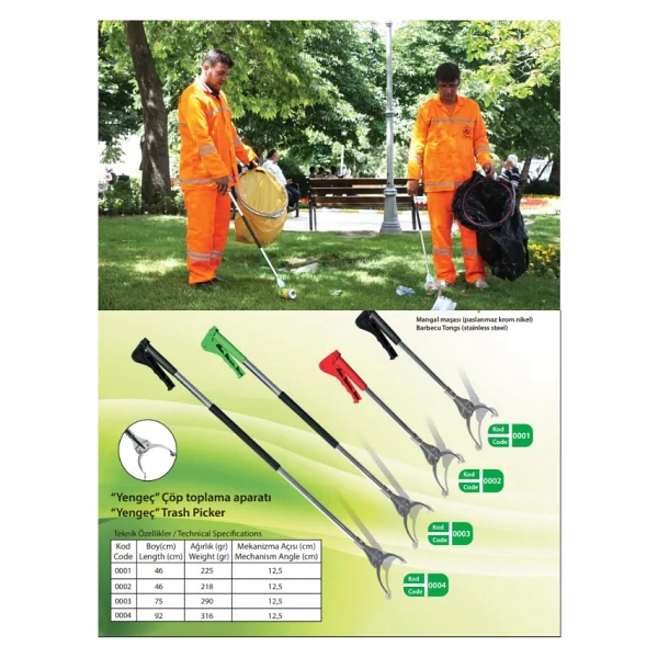 Yengeç Çöp Toplama Aparatı 92 Cm Dişli Ağız - Görsel 7