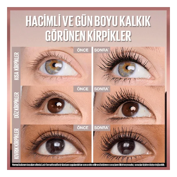 Maybelline Lash Sensational Body Siyah Maskara - Görsel 3