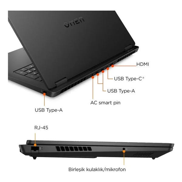 Hp Omen 17-Db1016nt C2ez6ea Ryzen AI 5 340 32 GB 1 TB SSD Rtx5060 17.3" Full HD Gaming Laptop - Görsel 7