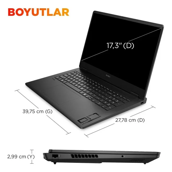 Hp Omen 17-Db1016nt C2ez6ea Ryzen AI 5 340 32 GB 1 TB SSD Rtx5060 17.3" Full HD Gaming Laptop - Görsel 8