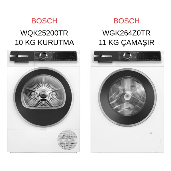 Bosch Wqk25200tr - Wgk264z0tr 10 Kg Kurutma Ve 11 Kg Çamaşır Makinesi 2'li Serie 6 Set - Görsel 2