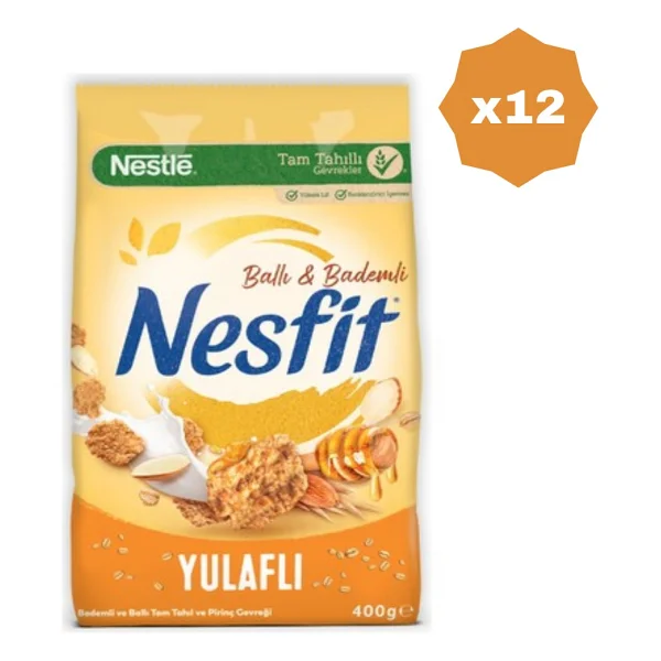 Nesfit Ballı Bademli Mısır Gevreği 400 Gr - (12 Adet) - Görsel 2