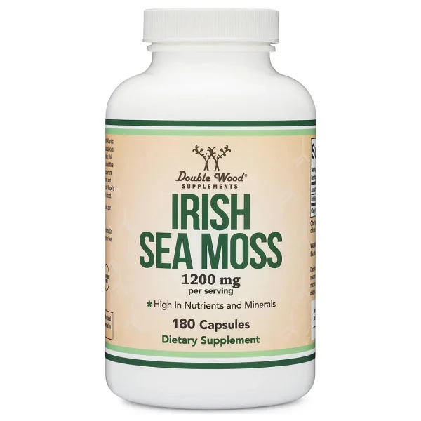 Double Wood Irish Sea Moss Wild Crafted 180 Kapsül - Görsel 5