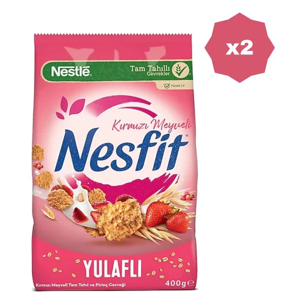Nesfit Kırmızı Meyveli Mısır Gevreği 400 Gr - (2 Adet) - Görsel 2