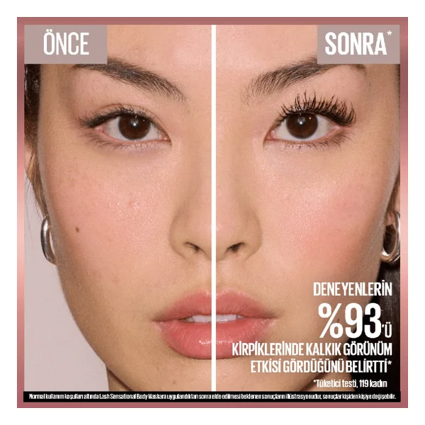Maybelline Lash Sensational Body Siyah Maskara - Görsel 5