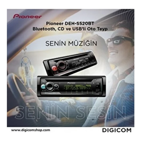 Pioneer DEH-S5250BT 4x50 W Bluetooth Oto Teyp - Görsel 8