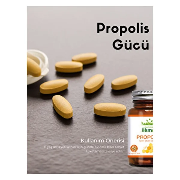Natural Hekimce Propolis 60 Tablet - Görsel 4