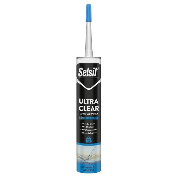 Selsil Ultra Clear Kristal Şeffaf Montaj Yapıştırıcı 290 Ml Şeffaf - Görsel 2