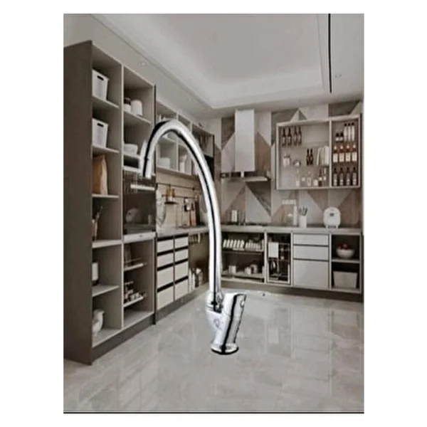 Lupobianco Mermerden Çıkışlı Tek Su Girişli Lavabo Musluğu Çeşmesi Bataryası Tezgah Montajı - Gri - Görsel 3