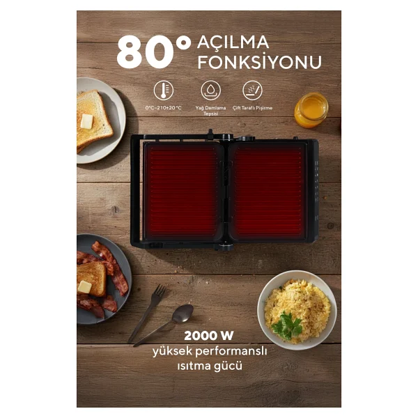 Kumtel Ttm-10 2000 W Izgara Ve Tost Makinesi - Görsel 9