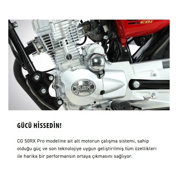 Kuba Cg50 RX Pro 50 Cc Motosiklet Siyah - Görsel 3
