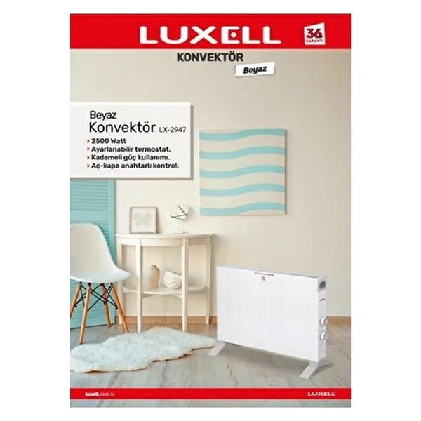 Luxell Hc 2947 Beyaz 2500 W Konvektör Isıtıcı - Görsel 9