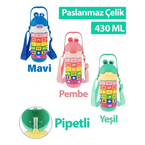 Vagonlife Vgn30031 430 Ml Pipetli Çelik Matara - Görsel 4