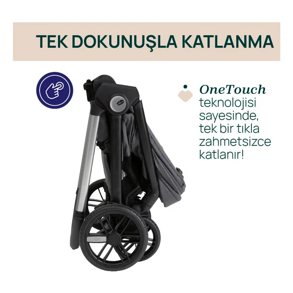 Chicco Bellagio Black Satin Bebek Arabası - Görsel 5