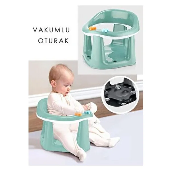 Meleni Baby Vakumlu Yeşil Bebek Banyo Oturağı - Görsel 5