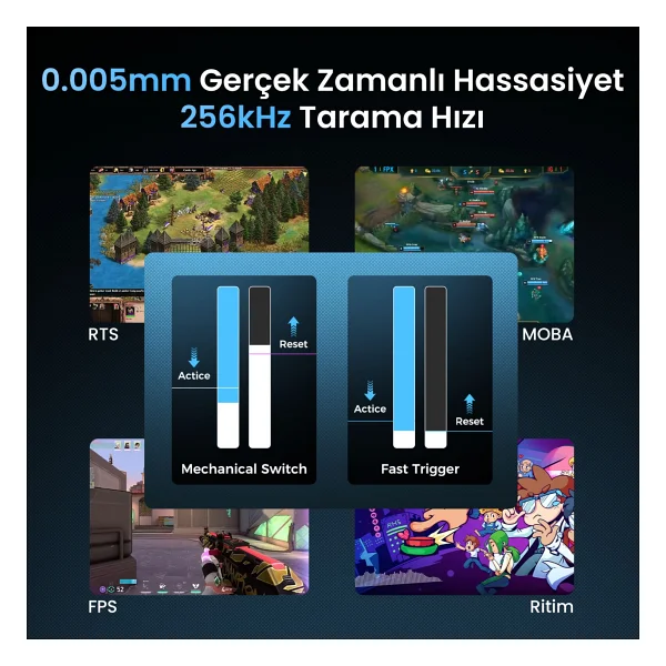 Gravastar Mercury V75 Pro Cyberpunk RGB %75 Tkl Magnetic Switch Kablolu Mekanik Oyuncu Klavyesi - Görsel 4