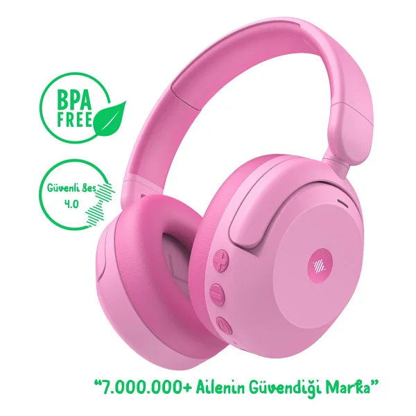 İclever Bth20 ANC Pembe Kulak Üstü Çocuk Bluetooth Kulaklık - Görsel 7