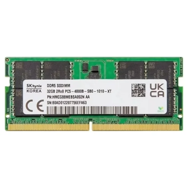 Sk Hynix 32GB Ddr5 4800MHZ CL40 Sodımm Notebook Ram HMCG88MEBSA092N