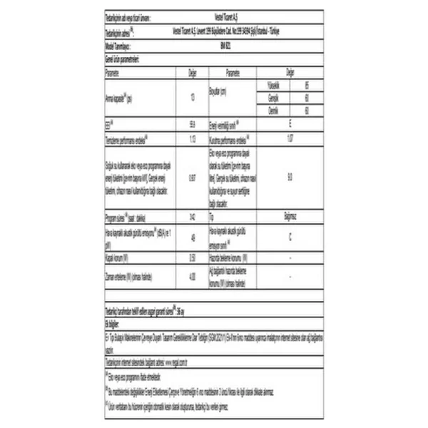 Regal BM 821 8 Programlı Bulaşık Makinesi - Görsel 9