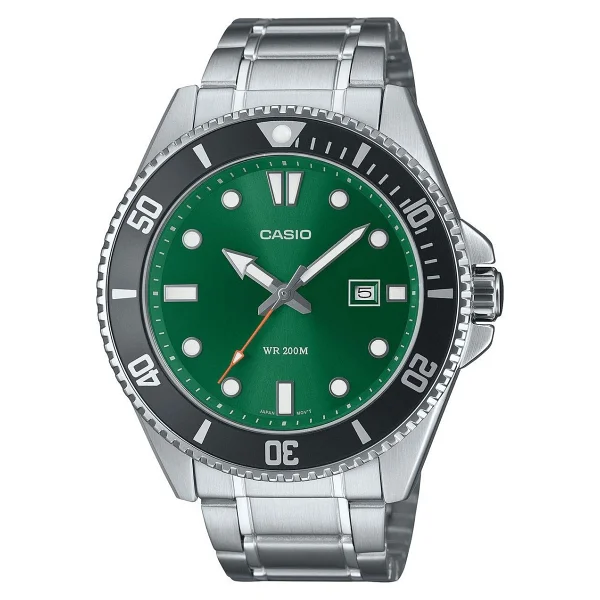 Casio Standart Mdv-107d-3a2vdf Siyah-Yeşil Erkek Kol Saati - Görsel 2