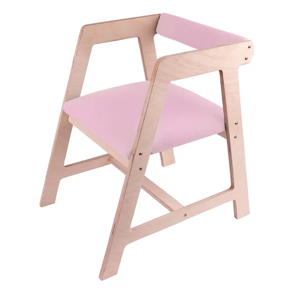 Ahşap Çocuk Oyun, Aktivite, Çalışma Masası Sandalyesi Pembe - Görsel 4