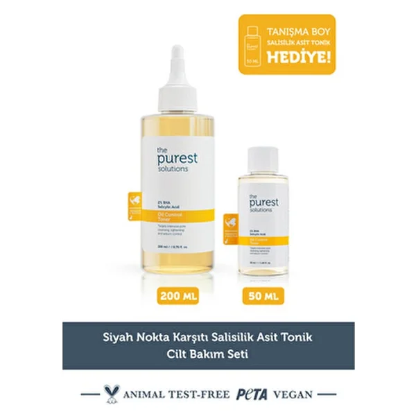 The Purest Solutions Siyah Nokta Karşıtı Salisilik Asit Tonik Cilt Bakım Seti: 200 Ml + 50 Ml Tanışma Boy - Görsel 4