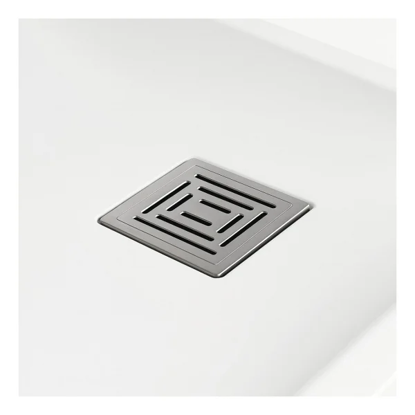 Vitra V-Flow Kare 59980061000 Duş Kanalı, Yandan Sifon, 10x10 Cm, Dk 800, Mat Krom - Görsel 4