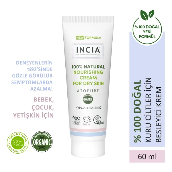 Incia Kuru Ciltler İçin Yalancı İğde Yağlı Jel Krem 60 Ml - Görsel 5