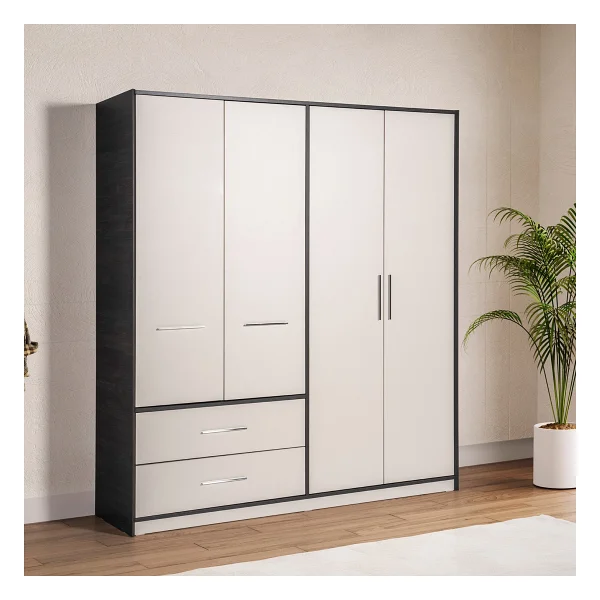 Edsy Home Ege 4 Kapaklı Dolap - Bej - Görsel 10