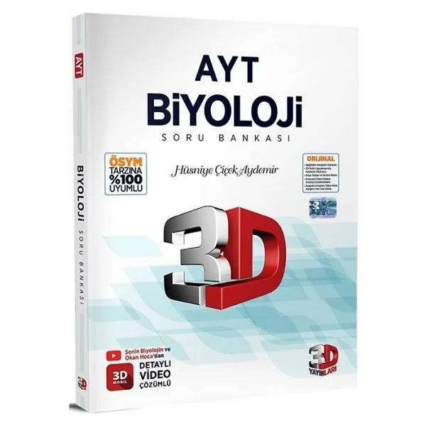 3d Yayınları Ayt Biyoloji Soru Bankası - Görsel 3