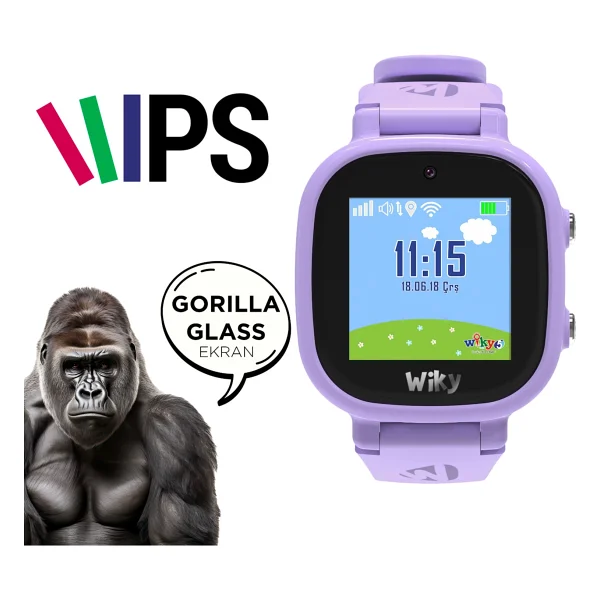 Wiky Watch 5e Lila Akıllı Çocuk Saati - Görsel 2