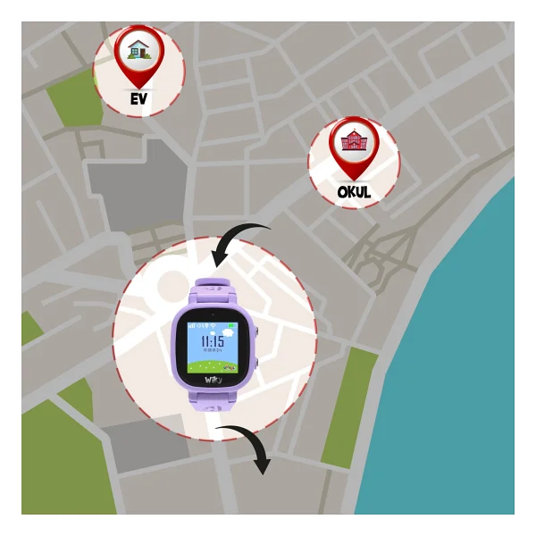 Wiky Watch 5e Lila Akıllı Çocuk Saati - Görsel 8
