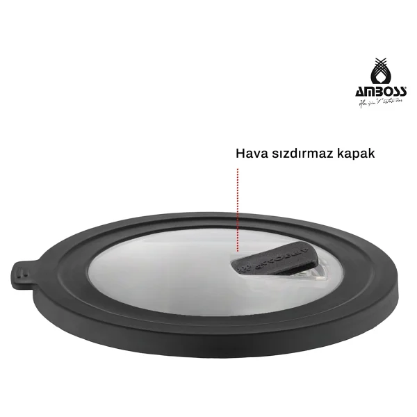 Amboss Nova 6 Parça Paslanmaz Çelik Saklama Kabı 14-16-18 Cm Gri - Görsel 4