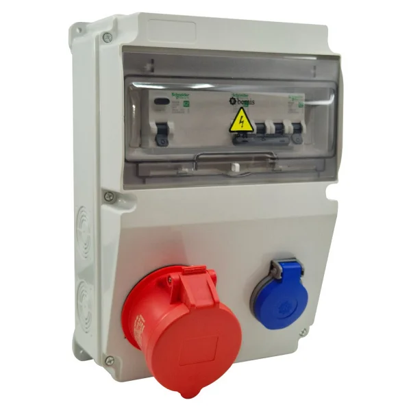 Bemis Kombinasyon Kutusu Ip44 (40a Sigorta + Kaçak Akım Korumalı) (Taşınabilir Elektrikli Araç Şarj Cihazları İçin Uygundur) - 5/32a Ön Çıkış + 1/16a Ön Çıkış - Görsel 4