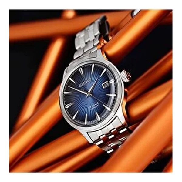 Seiko Presage Cocktail Time Srpb41 Çelik Kordon Mavi Erkek Kol Saati - Görsel 5