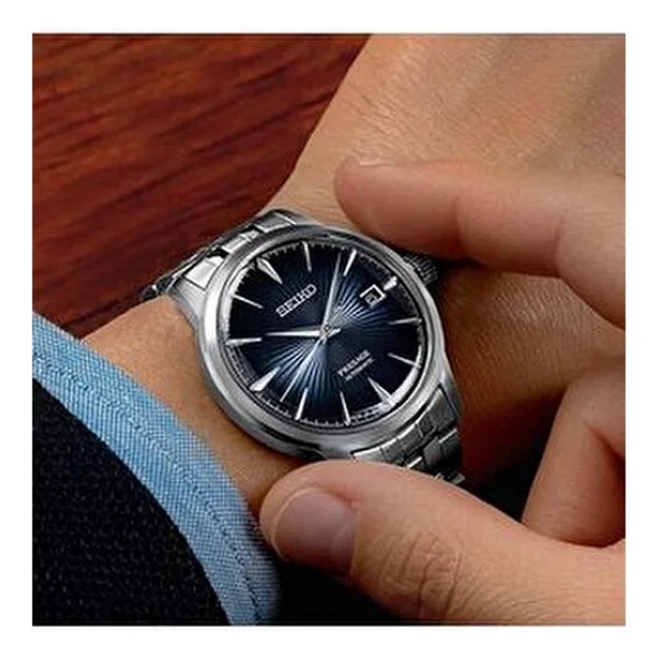 Seiko Presage Cocktail Time Srpb41 Çelik Kordon Mavi Erkek Kol Saati - Görsel 7