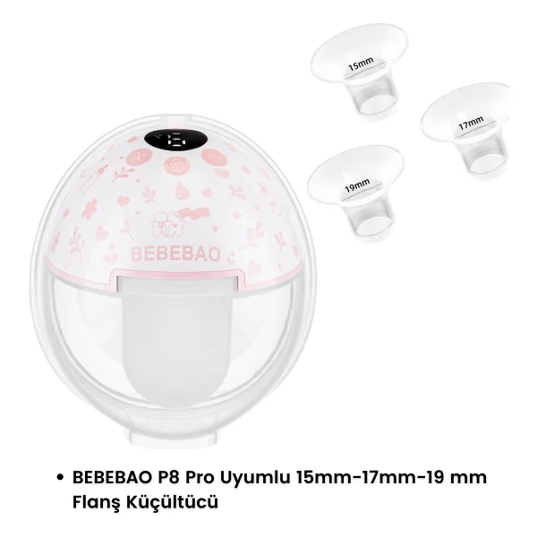 Bebebao Silikon Başlık Flanş Küçültücü 15-17-19 Mm (P8 Pro Uyumlu) - Görsel 2