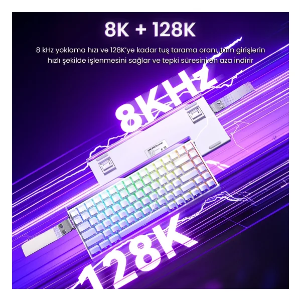 Aula Hero84 He RGB %75 Tkl Dragon King Switch Kablolu Mekanik Oyuncu Klavyesi - Görsel 5