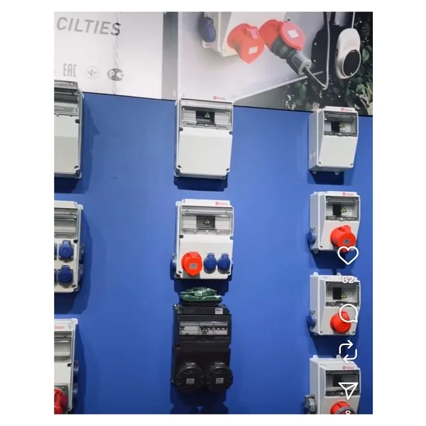 Bemis Kombinasyon Kutusu Ip66 (40a Sigorta + Kaçak Akım Korumalı)(Taşınabilir Elektrikli Araç Şarj Cihazları İçin Uygundur) 5/32a Ön Çıkış + 1/16a Ön - Görsel 3
