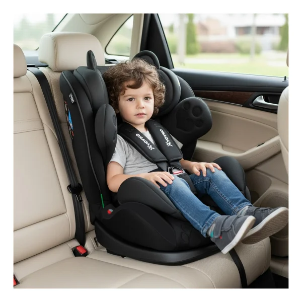 Yoyko Bear 360° Dönebilir Yatabilir Isofix Siyah 0-36 Kg Oto Koltuğu - Görsel 2