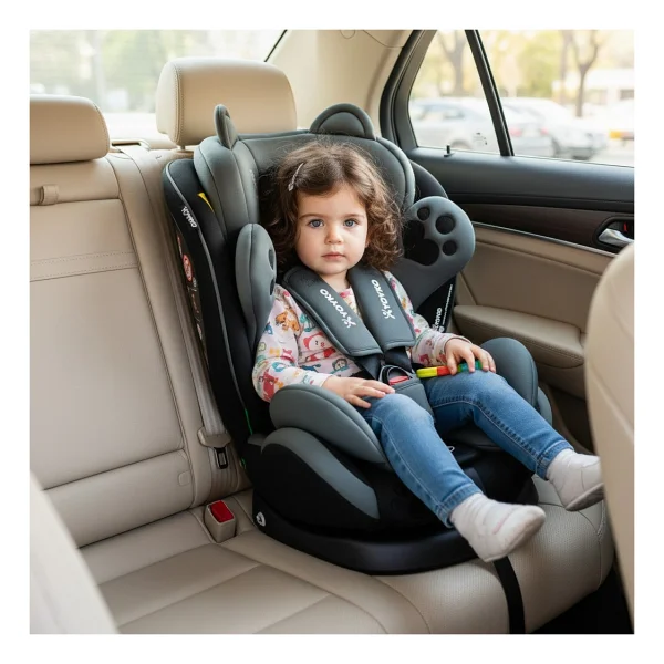 Yoyko Bear 360° Dönebilir Yatabilir Isofix Gri 0-36 Kg Oto Koltuğu - Görsel 2