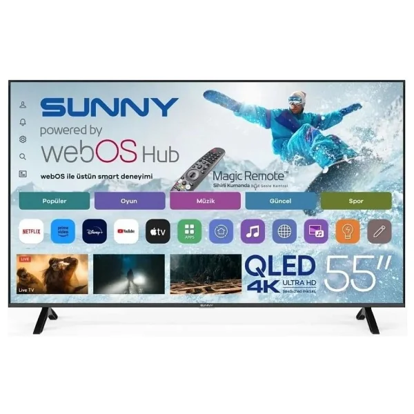 Sunny Sn50qmn252 4K Ultra HD 50" 127 Ekran Uydu Alıcılı Webos Smart QLED TV - Görsel 8